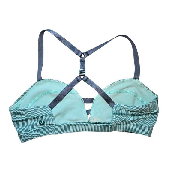 Lululemon Anahatasana Bra - Wee Stripe Heathered Menthol Forage - Picture 4 of 6